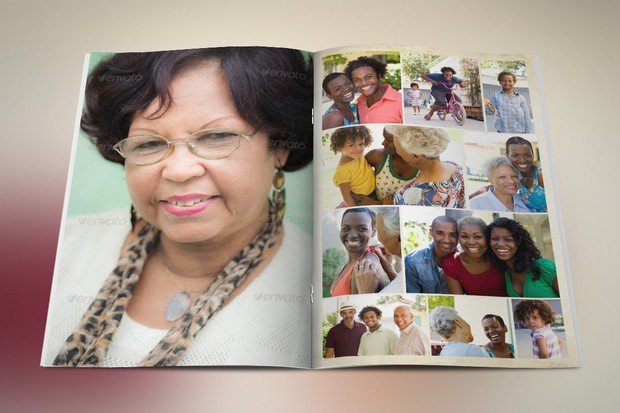 Watercolor Funeral Program Publisher Template