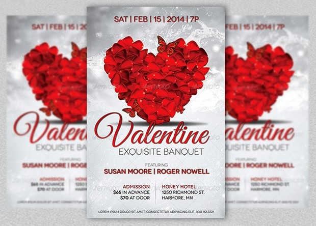 Valentines Banquet and Party Flyer