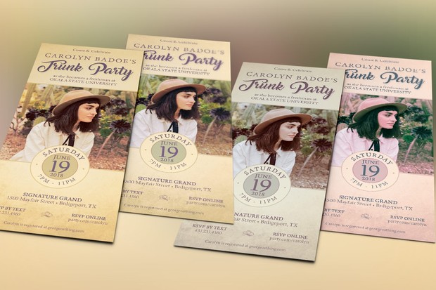 Retro Trunk Party Flyer Template