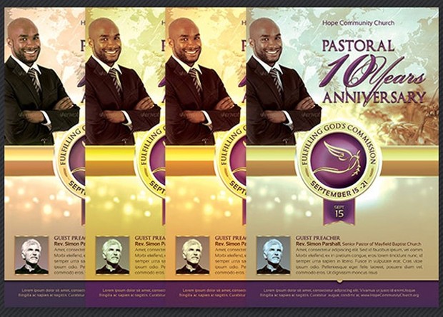 Clergy Anniversary Service Program Template