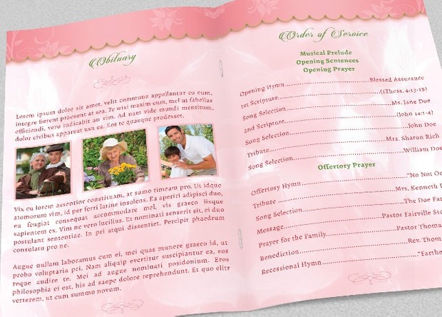 Decorative Funeral Program Template