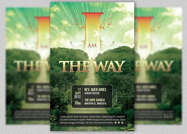 I Am The Way Church Flyer Template