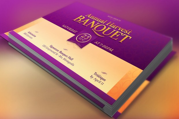 Church Gala Postcard Template