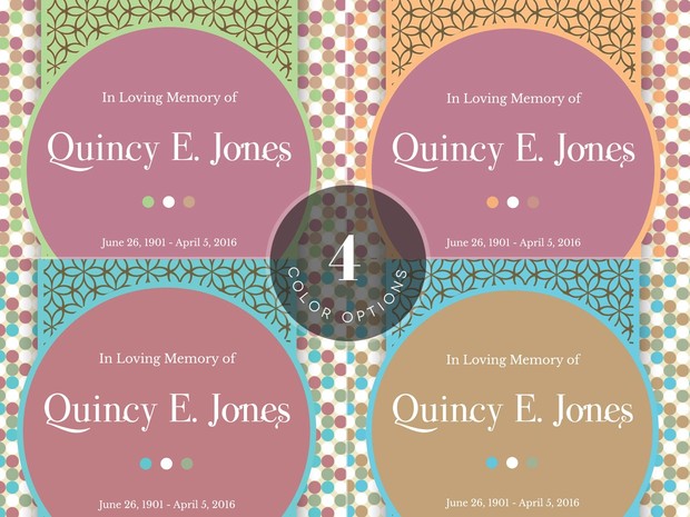 Turquoise Funeral Program Template