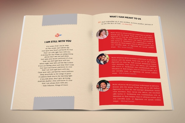 Goodbye Funeral Program Template