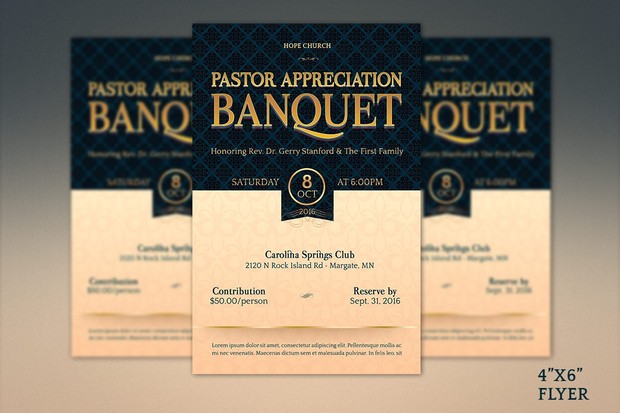 Pastor Appreciation Banquet Template Kit