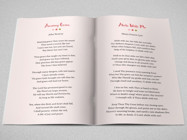 Hibiscus Bi-Fold Funeral Program