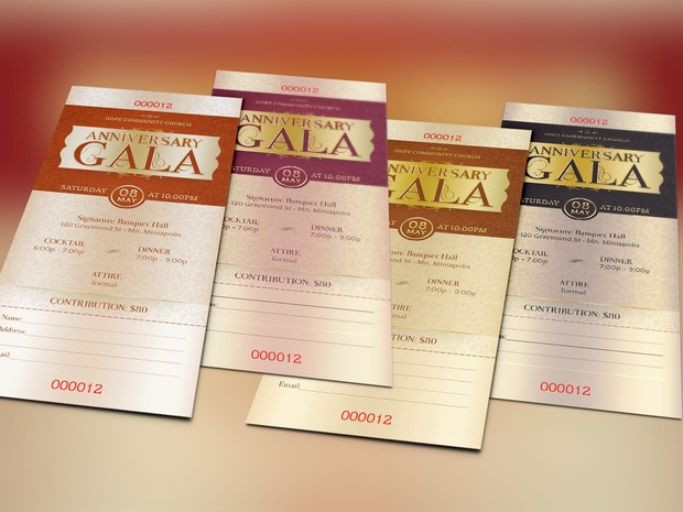 Anniversary Gala Ticket Template