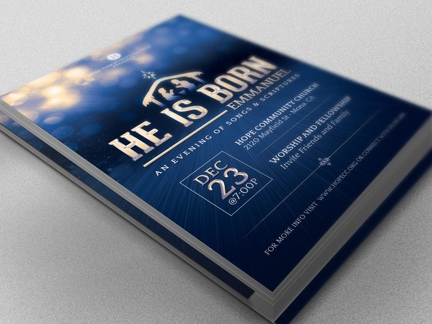 Emmanuel Christmas Flyer Template