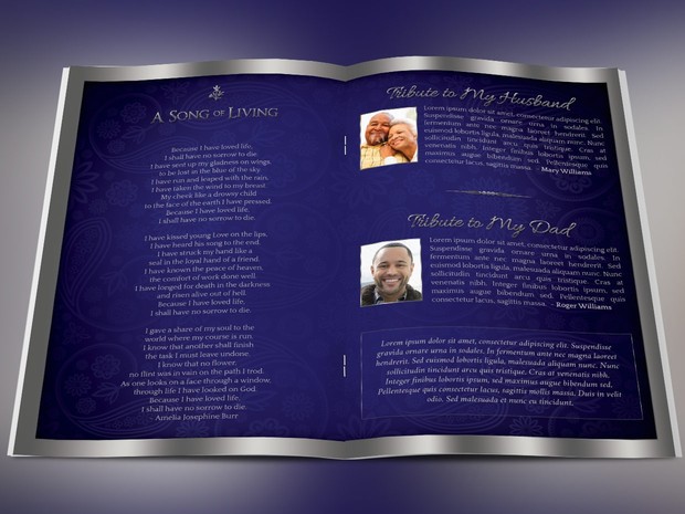 Dignity Funeral Program Photoshop Template