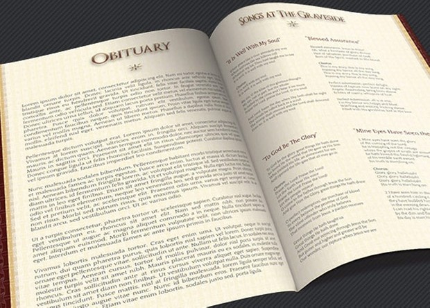 Legacy Funeral Service Program Template