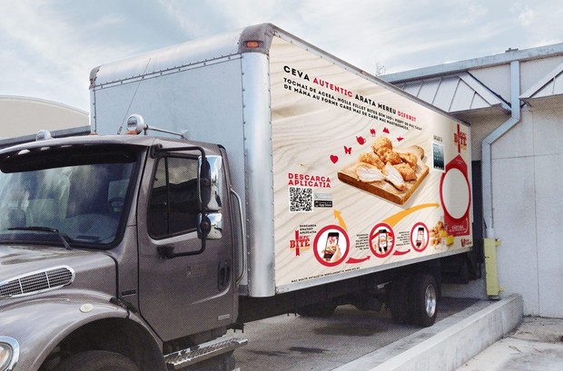 Realistic Box Truck Mockup Template