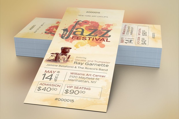 Jazz Concert Ticket Template