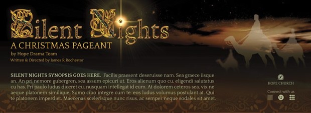 Silent Night Christmas Flyer Template