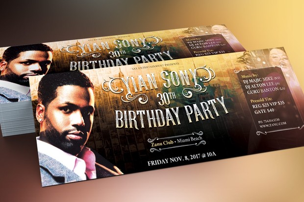 Hipster Birthday Party Flyer Template