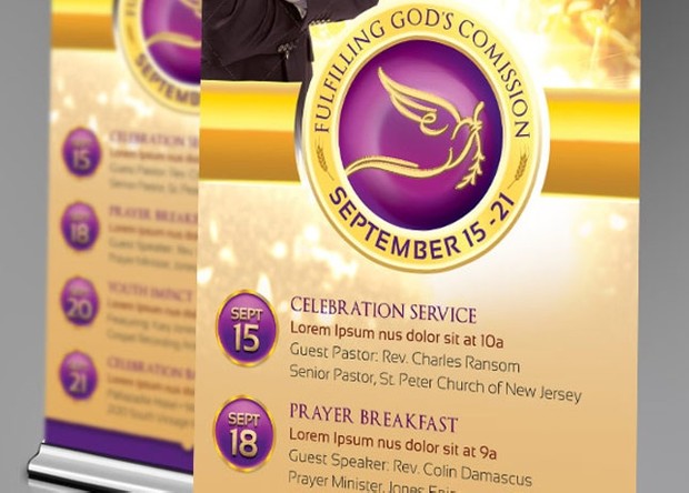 Clergy Anniversary Banner Template