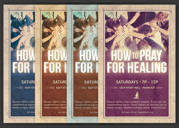 Prayer for Healing Church Flyer Template