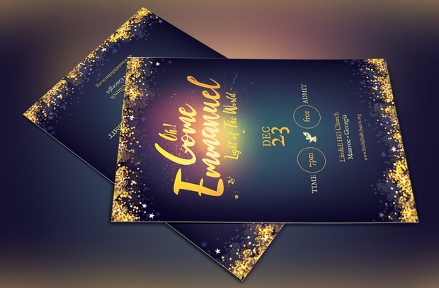 Emmanuel Christmas Cantata Flyer Template