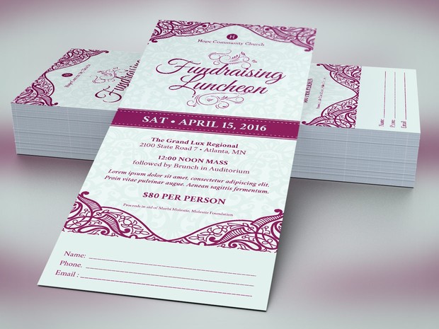 Luncheon Ticket Photoshop Template