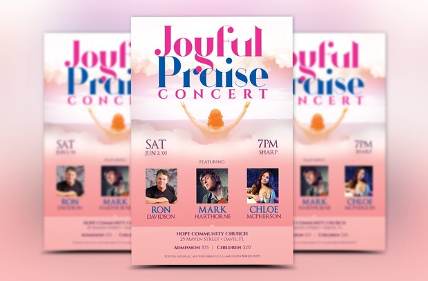 Praise Concert Church Flyer Template