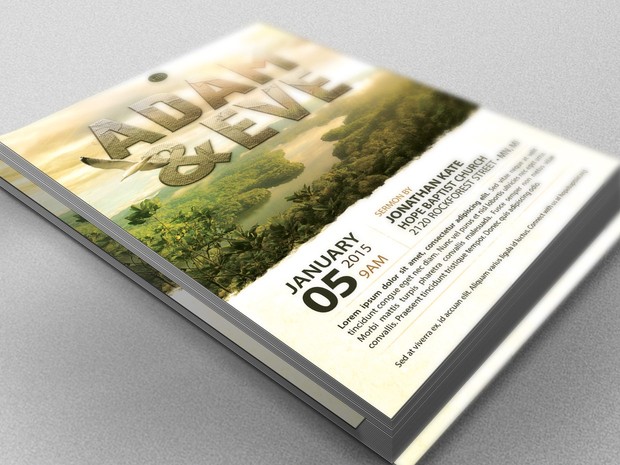 Adam and Eve Flyer Template