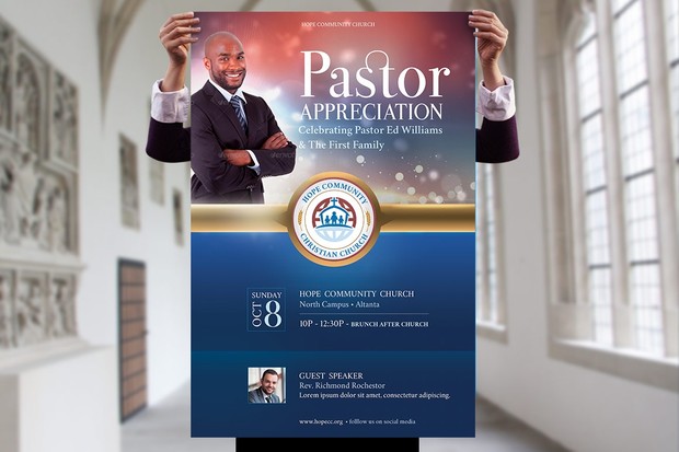 Hope Pastor Appreciation Flyer Poster Template