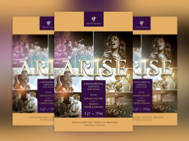 Arise Cantata Flyer and Poster Template