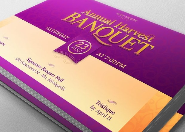Harvest Banquet Church Template Bundle