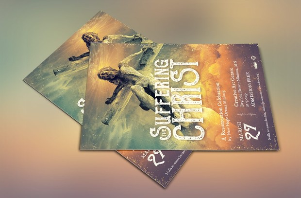 Christ Suffering Easter Flyer Template