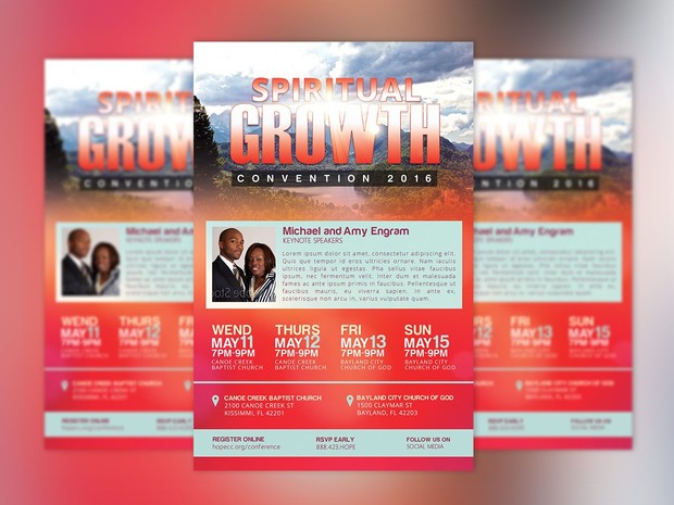 Church Convention Flyer Photoshop Template
