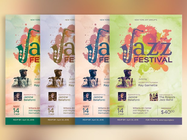 Jazz Concert Flyer Poster Template