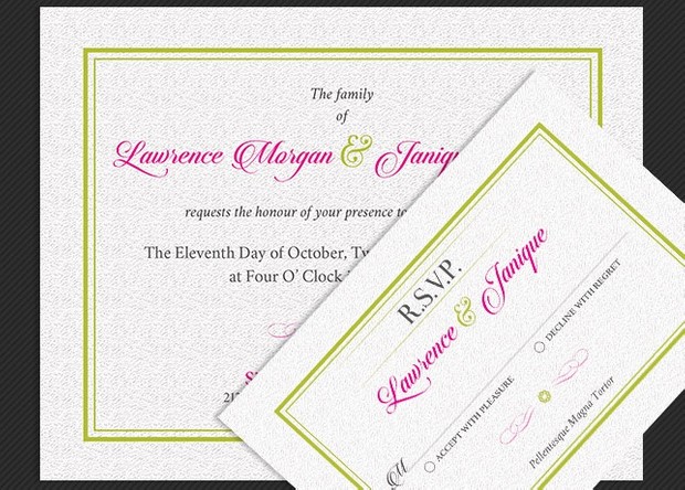 Tropical Wedding Invitation Template