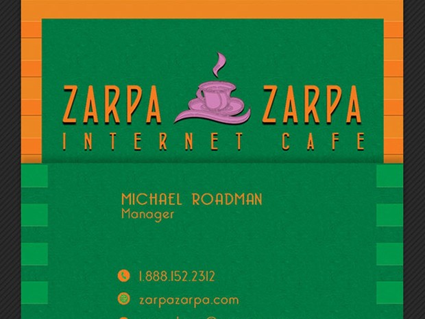 Internet Cafe Business Card Template