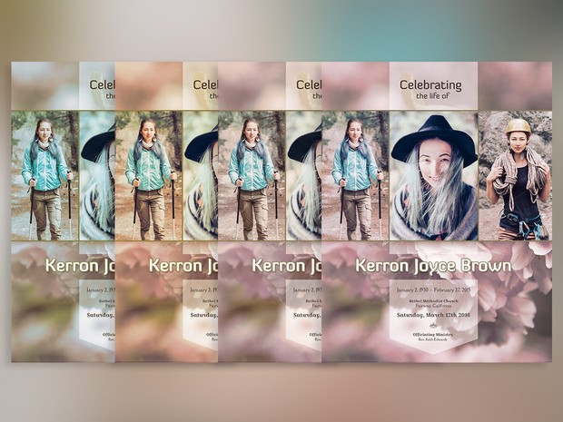 Adventure Large Funeral Program Template