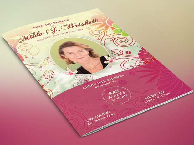 Memory Funeral Program Template