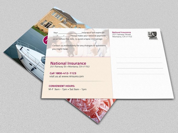 Insurance Renewal Postcard Template