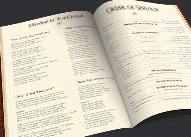Legacy Funeral Service Program Template