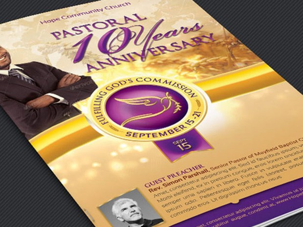 Clergy Anniversary Templates Bundle