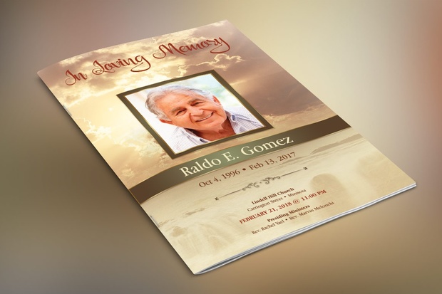 Forever Funeral Program Publisher Word Template