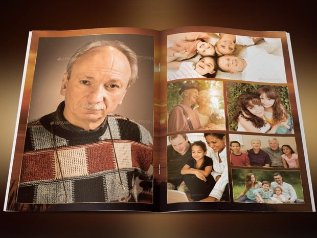 Sunset Funeral Program Template