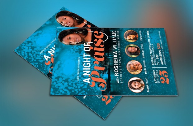 Worship Concert Church Flyer Template