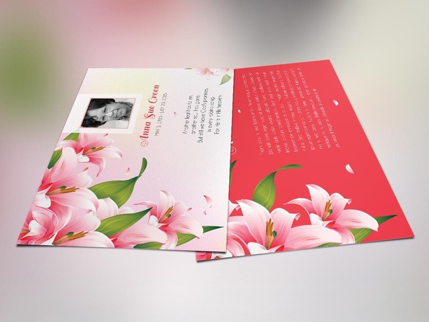 Petals Funeral Stationery Publisher Template Set