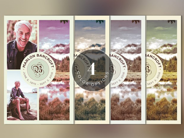 Nature Funeral Program Photoshop Template v1