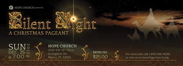 Silent Night Christmas Flyer Template