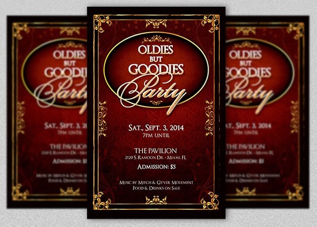 Oldies But Goodies Party Flyer Template
