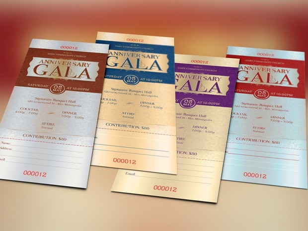 Anniversary Gala Ticket Template