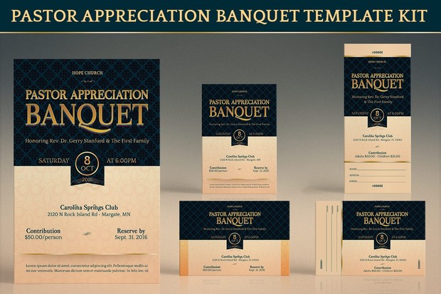 Pastor Appreciation Banquet Template Kit
