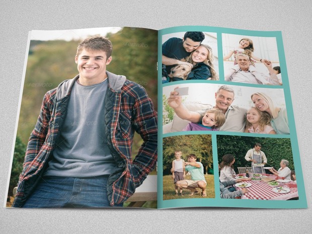 Turquoise Funeral Program Template