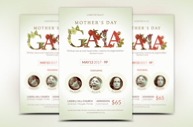 Mothers Day Gala Flyer Template