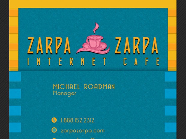 Internet Cafe Business Card Template